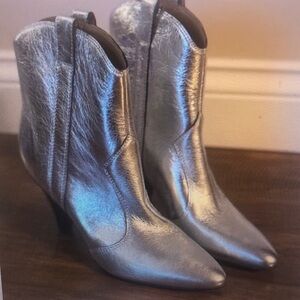 Silver Women's Ankle Boots